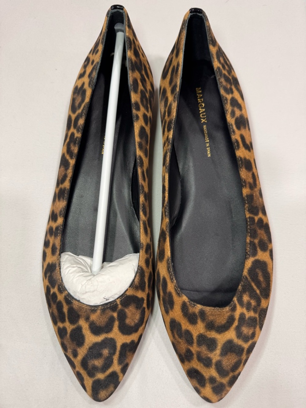 Margaux Leopard Print Pointed Toe Flats Size 40 (US 9) Made in Spain
